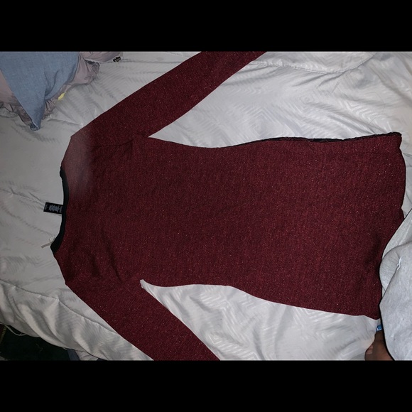 burgundy dress - Picture 2 of 3